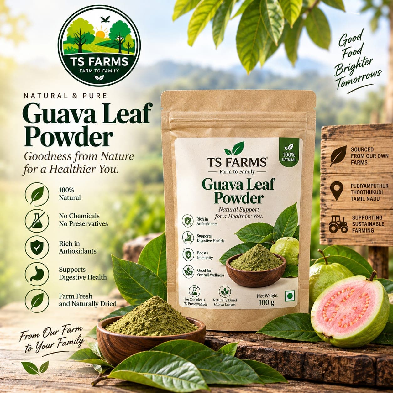 GUAVA LEAF POWDER - 100g