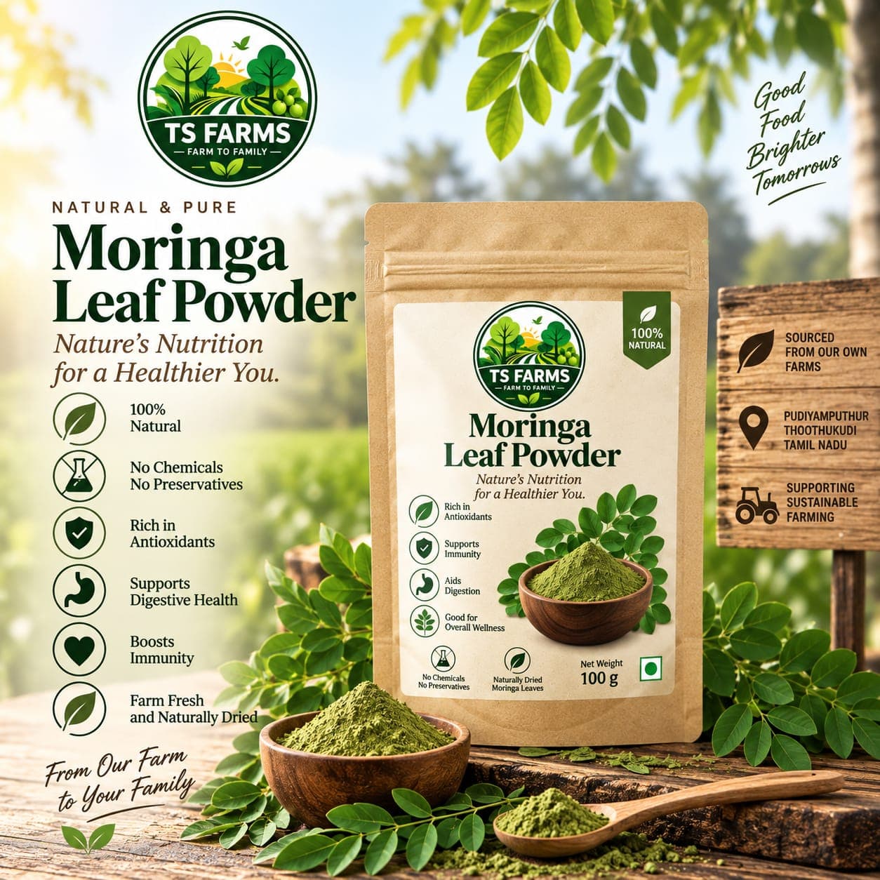 MORINGA LEAF POWDER - 100g